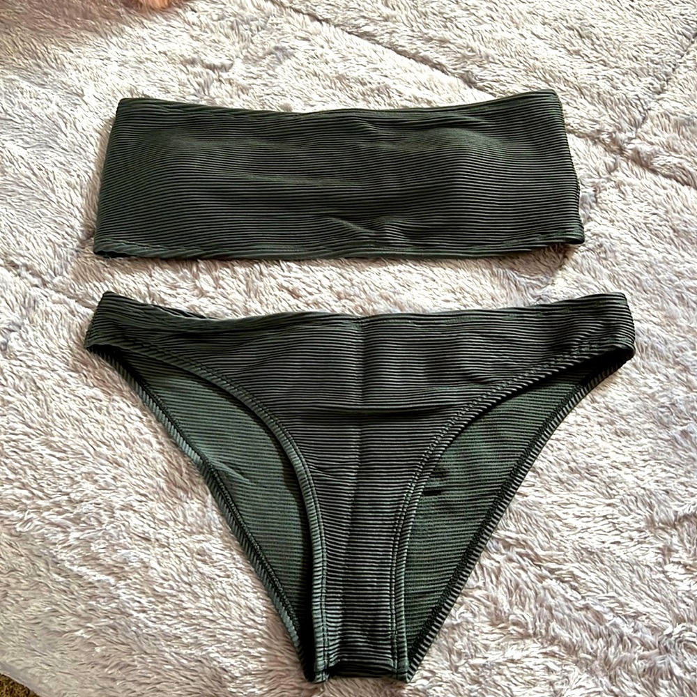 Army Green Bandeau Bikini